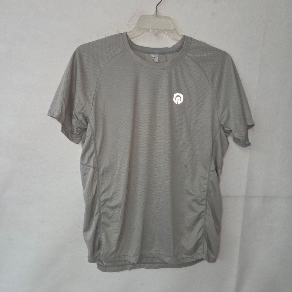 Neleus Mens L Athletic Performance T Shirt Short Sleeve Gray‎ Crew Neck Pullover